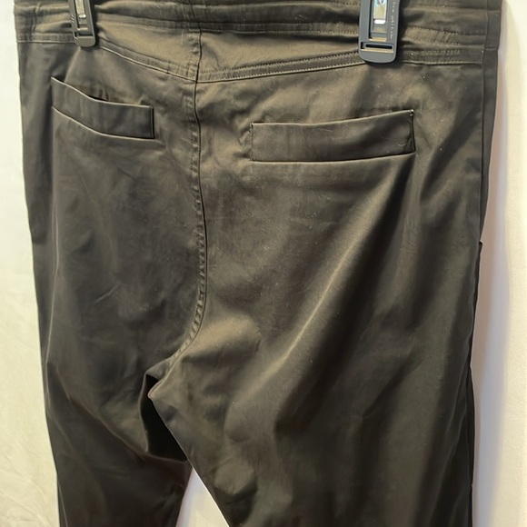 Emerson Fry New York Black Slacks Pants 4 Tie Front Elastic Waist Lagenlook Cozy - Picture 6 of 8